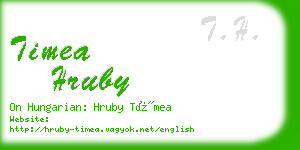 timea hruby business card